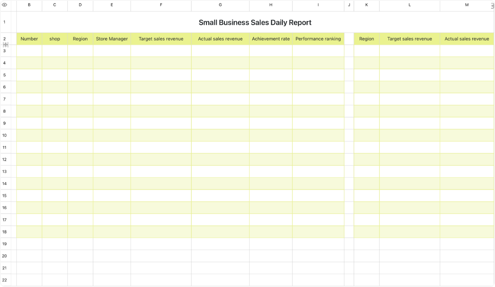 small business sales daily report 1